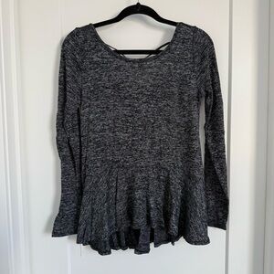 Hollister Heather Gray Long Sleeve Top